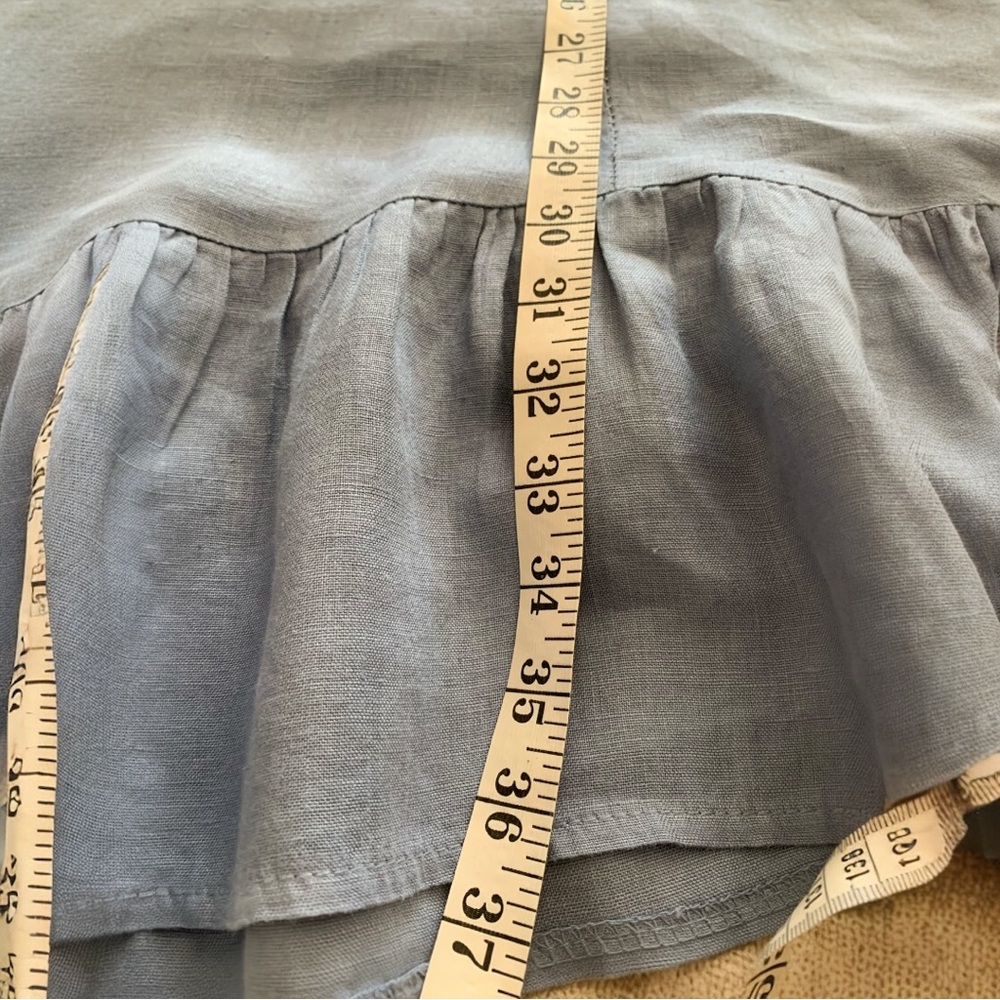 Light Blue Italian Linen Dress - Picture 6 of 9